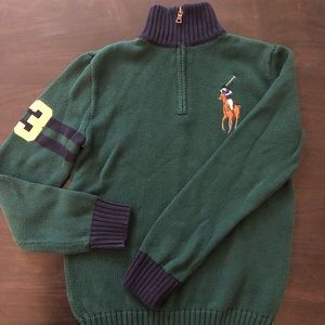 Ralph Lauren boys green sweater size L (14-16)